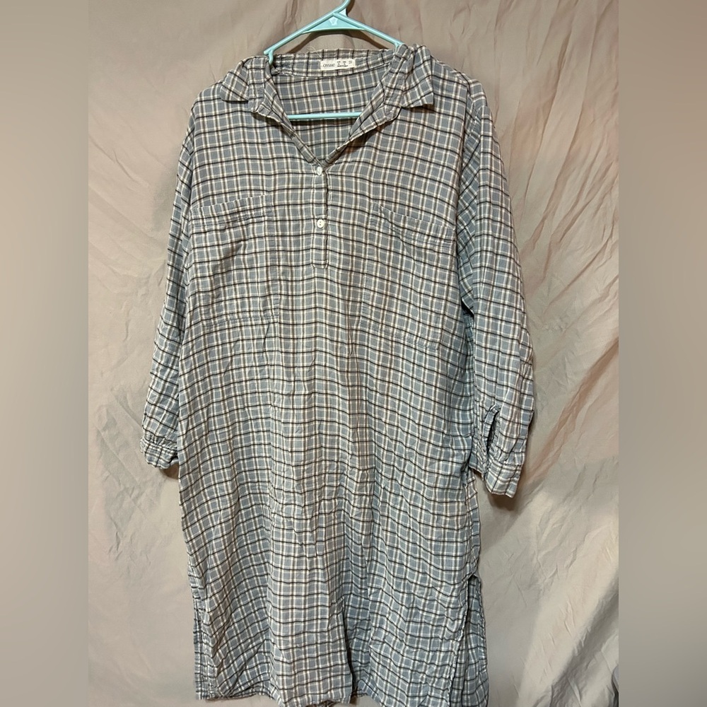 OYSHO 100% linen shirt dress